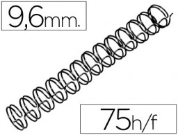 CJ100 espirales GBC wire negros 9,6 mm. paso 3:1